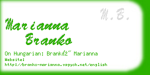 marianna branko business card